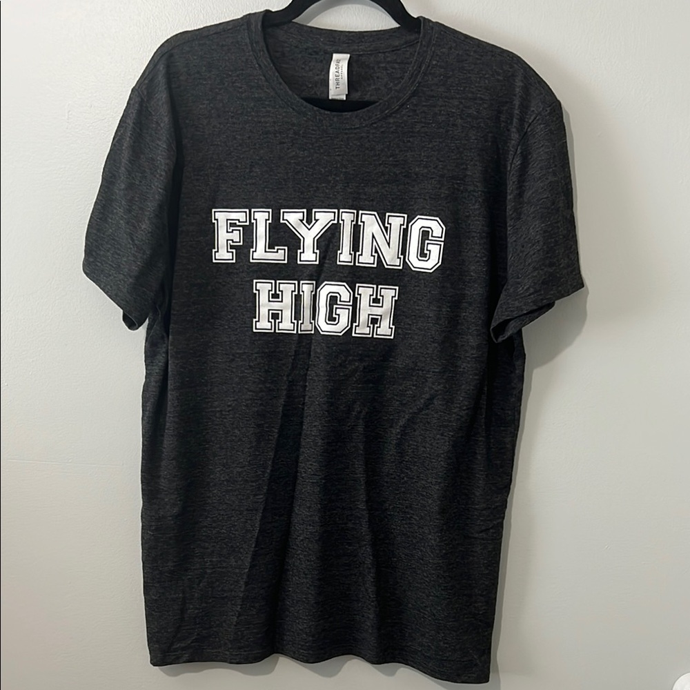 Flying High Heathered Black T-Shirt NWOT